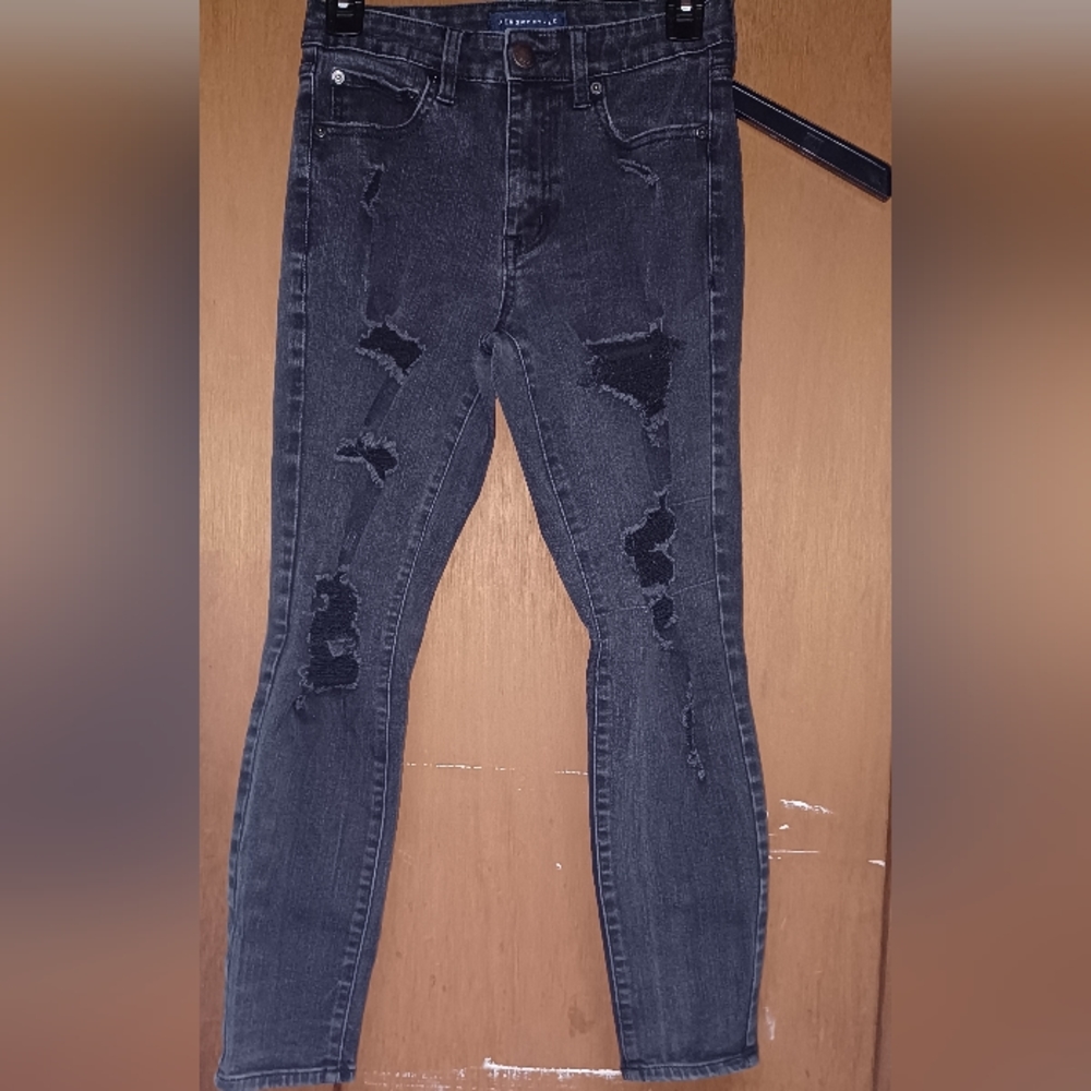 Women's aeropostale, black distressed,  high rise jeggings